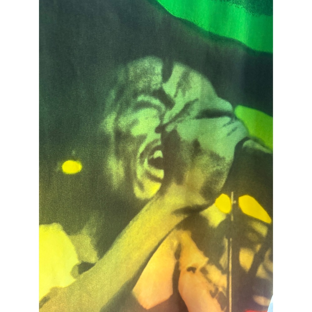 Vintage Y2K Dragonfly Co. Bob Marley Rasta Button Up Shirt Men's 2XL Like New - Picture 12 of 12
